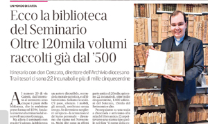 La biblioteca del Seminario e don Massimiliano -  Gazzetta di Mantova  del 14/3/2021